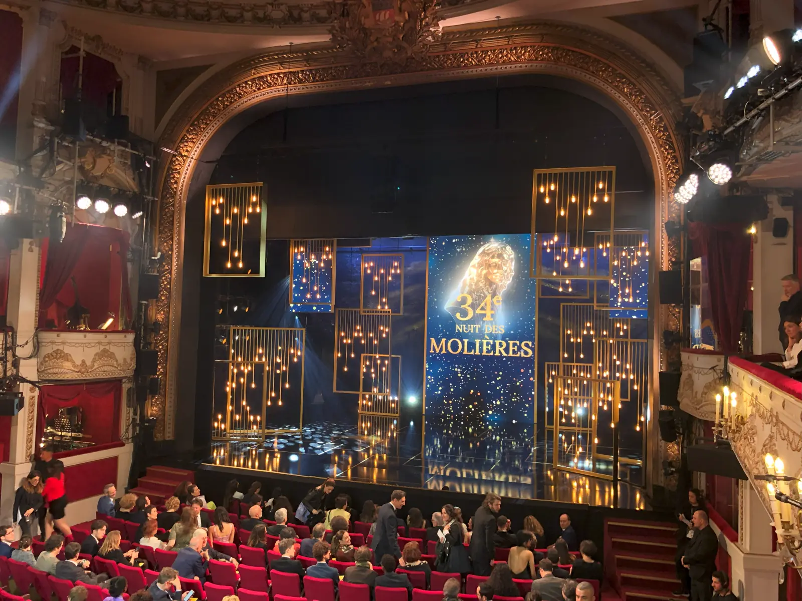 Theatre auditorium during the Molière Awards ceremony